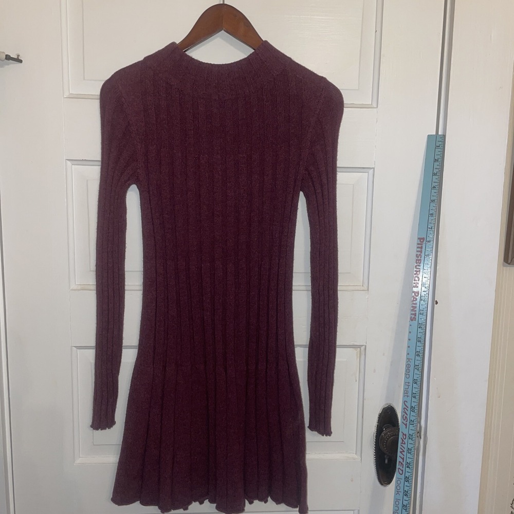 Rosie Neira Cranberry Colored Sweater Dress